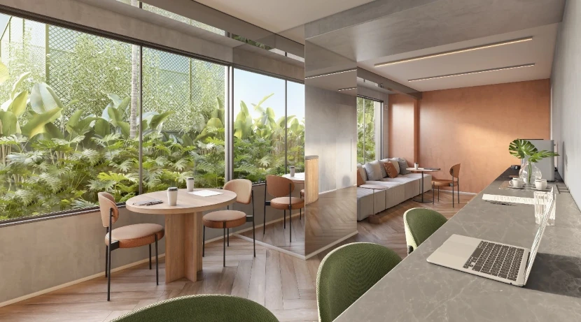 Foto ilustrativa do espaço coworking do Auren