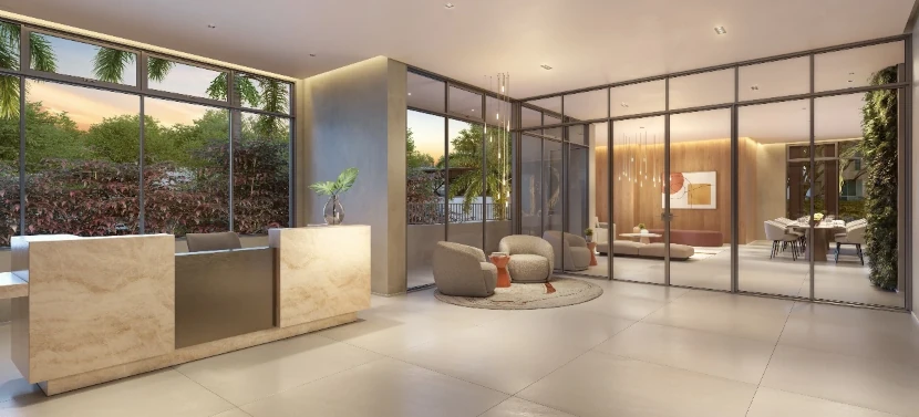 Foto ilustrativa do hall de entrada do Auren